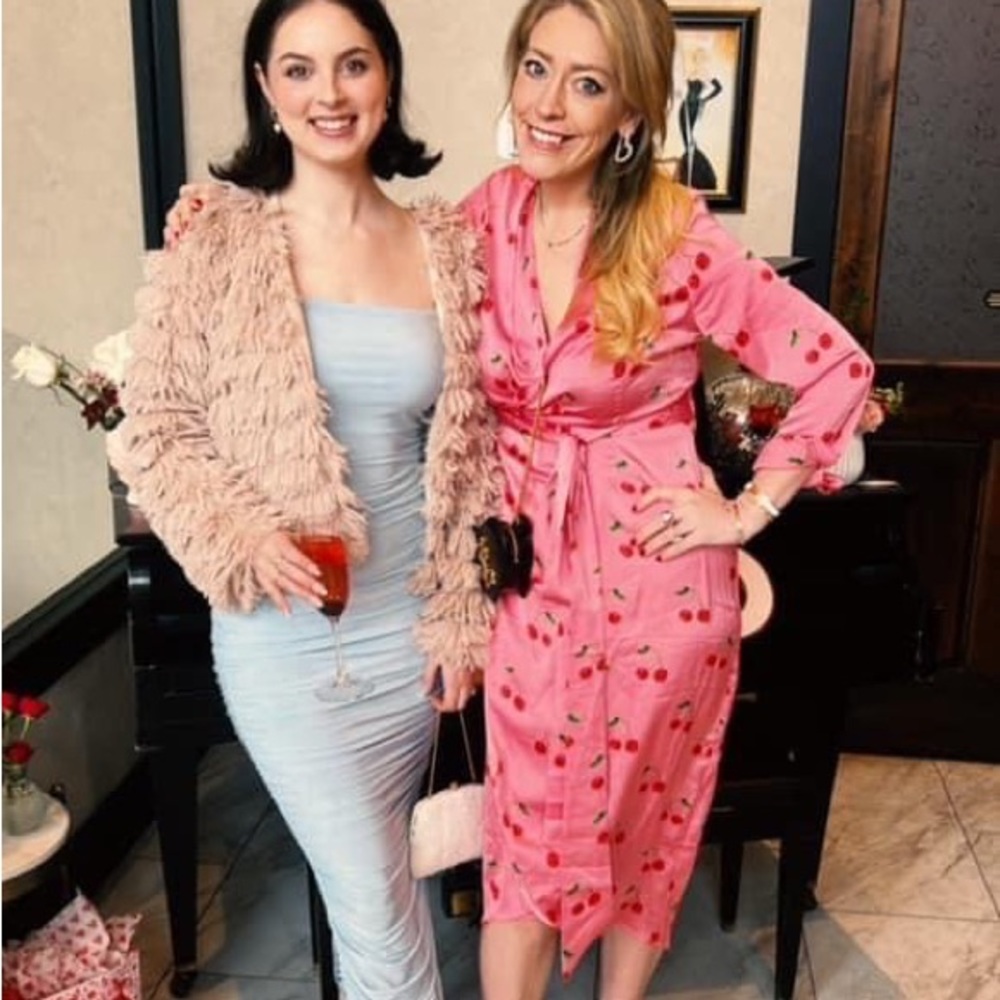 Cherry wrap dress